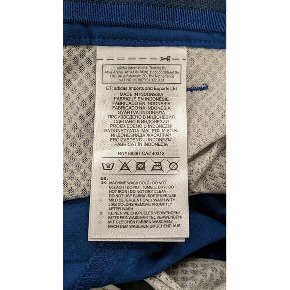 Adidas Mens Size Medium Blue Flat Front Low Rise B Solid Bermuda Shorts DZ0616 - Picture 7 of 8